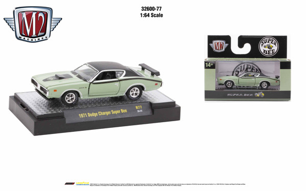 M2 Machines 1:64 Auto Authentic 1971 Dodge Charger Super Bee
